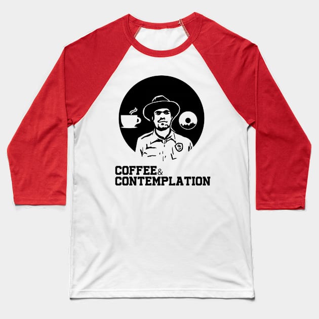 Coffee and Contemplation Baseball T-Shirt by Daltoon